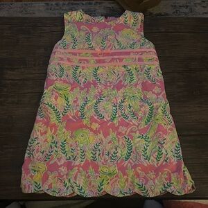 Lilly Pulitzer Pink Floral Sleeveless A-Line Dress